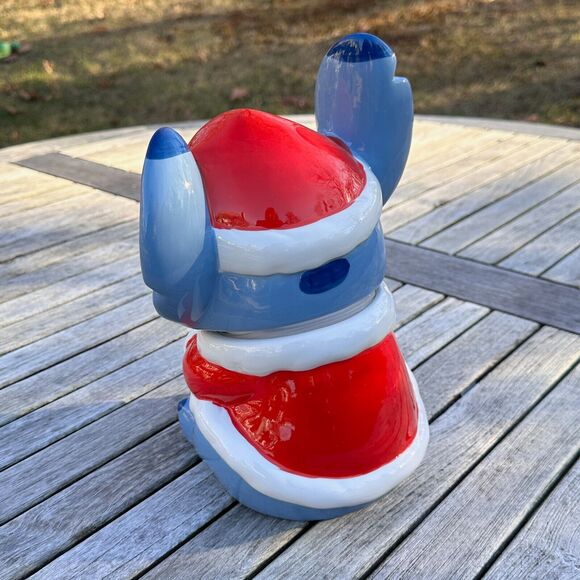 DISNEY Lilo & Stitch Christmas Wreath Cookie Jar or Candy Container Holiday NEW - Picture 2 of 12